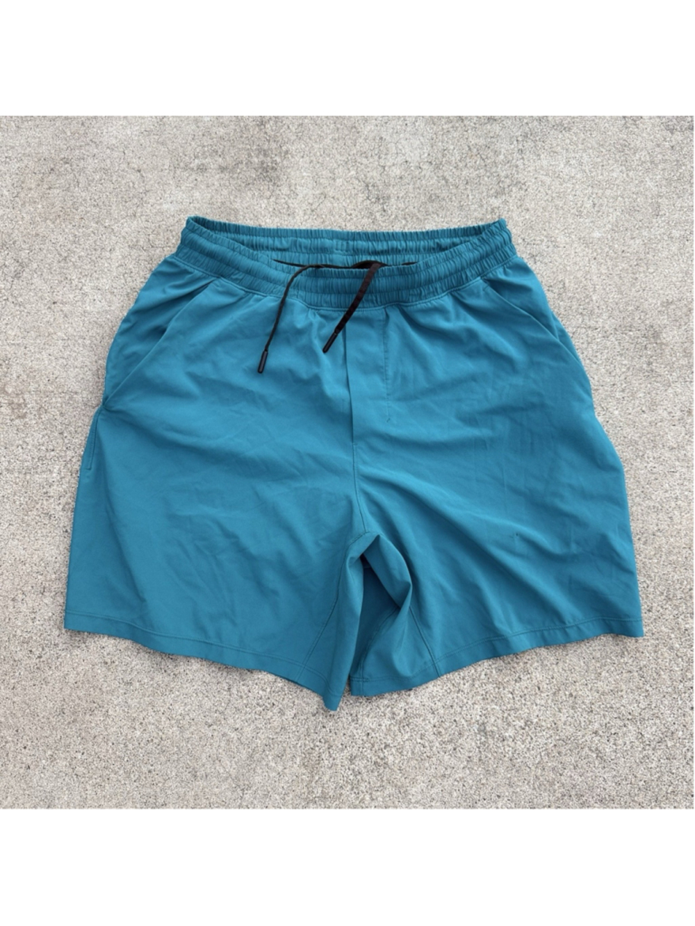 Lululemon Athletic Gym Shorts Lined Workout Mens Medium Teal